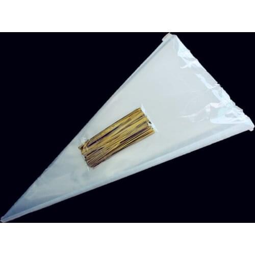 Cone Clear Cellophane 50pcs Packing Bag With Twist Ties Birthday Party Gift Wrapping Supplies Gift Bags DIY Wedding Storage Bags