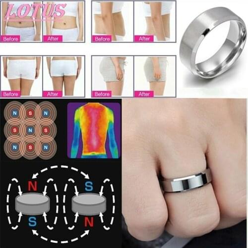 Stainless Steel Magnetic Ring Magnetic Weight Loss Ring Weight Loss Tool Weight Loss Ring Birthday Party Graduation Wedding.1pc