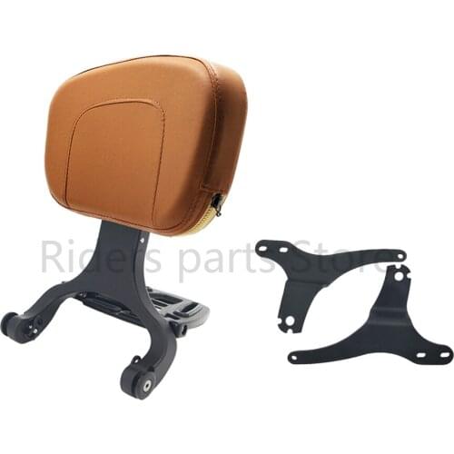 Motorcycle Multi Purpose Driver Passenger Backrest Brown For Harley Touring Road King Street Road Glide 1998-2008