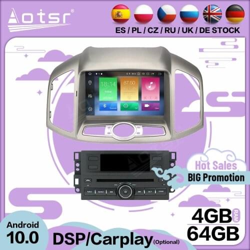 Carplay Multimedia Stereo Android 10 Player For CHEVROLET CAPTIVA 2012 2013 2014 2015 2016 GPS BT Audio Radio Receiver Head Unit