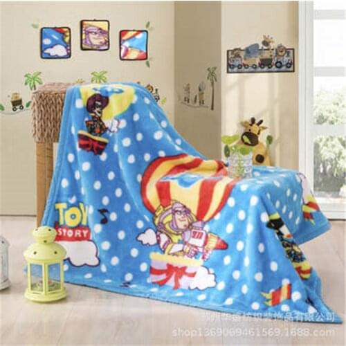 Disney Buzz Lightyear Mickey Mouse Blanket/Kids Toy Story Travel Blanket/Woody Throw on Sofa Bed/Comfortable Plane Rug Manta