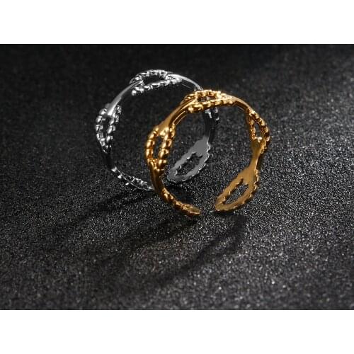 Simple Cretive 316L Stainless Steel Ring For Women Men Gold And Silver Color Wedding Jewelry Ladies Gift