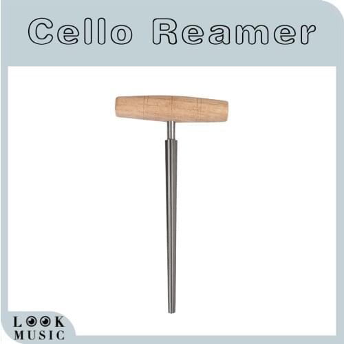Cello Straight Standard Peg Hole Reamer with Wood Handle for Cello Luthier Tool