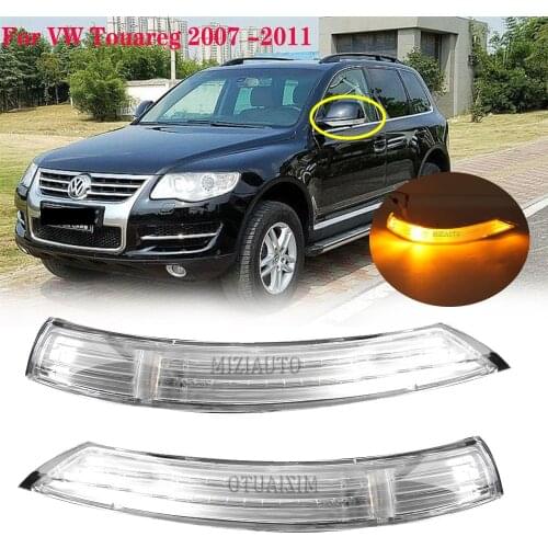 For VW Touareg 2007 2008 2009-2011 Car Side Rear View Mirror LED Turn Signal Light Amber Lamp 7L6949101C 7L6949102C
