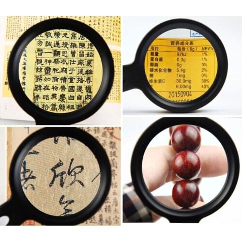 Lighted Magnifying Glass-10X Hand held Large Reading Magnifying Glasses with 12 LED Illuminated Light for Seniors, R