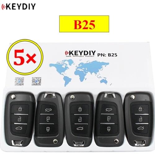 5pcs/lot KEYDIY B series B25 3 button universal KD remote control for KD200 KD900 KD900+ URG200 KD-X2 mini KD