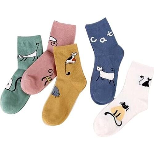 Spring and Summer Hot Fashion Animal Print Socks College Crew Socks for Women