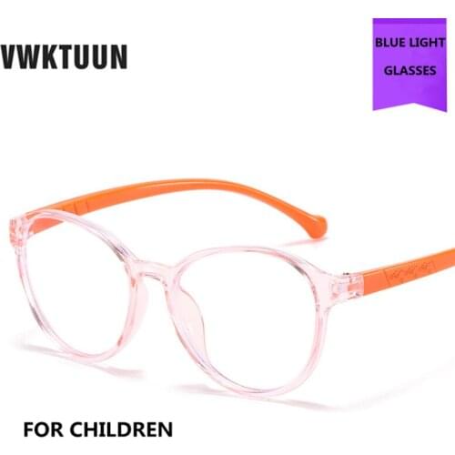 VWKTUUN Blue Light Glasses For Children Prescription Glasses Boys Girls Round Computer Glasses Kids Blue Light Blocking Glasses