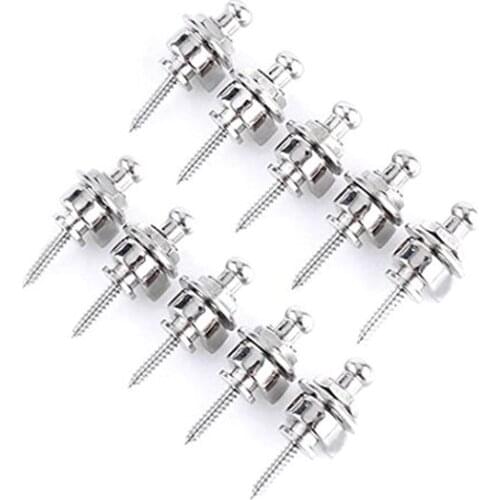 XFDZ 10x Round Head Guitar Bass Strap Locks Schaller-style Straplocks