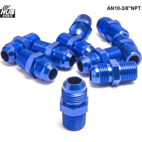 10PCS/LOT Oil cooler fitting AN10-3/8''NPT (blue,H Q) FITTING HU-AN10-3/8''NPT