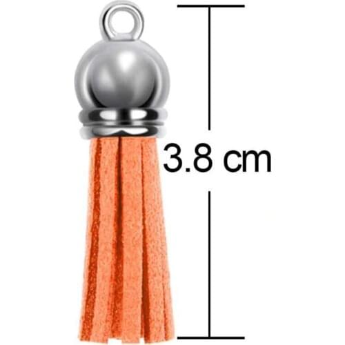 200 Pieces Keychain Tassels Leather Tassel Pendants Bulk DIY Key Chain 1.5 Inch