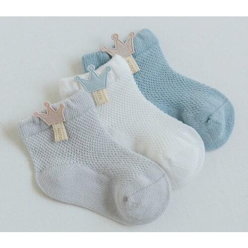 3 Pairs/lot Baby Socks Mesh Socks Thin Cotton Models Boys Girls Socks Boneless Suture Newborn Socks Accessories Children Socks