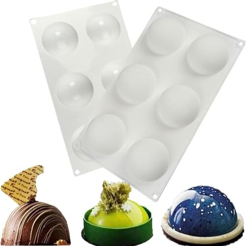 6 DIY Half Ball Sphere Silicone Cake Mold Muffin Chocolate Forms Cookie Baking Tools For Candy Cocoa bomb Decorative Cake Mould