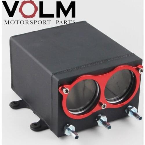 60mm dual port external 044 fuel pump tank racing black Billet with fitting