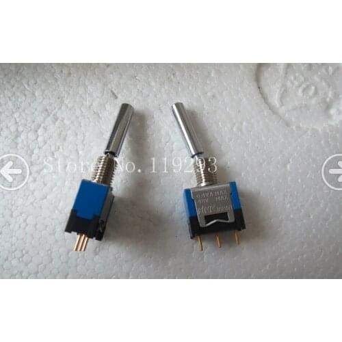 [BELLA]Japans NKK D2-2012P gold plated toggle switch 0.4VA 48V Toggle Switch 3 feet 2 files--10PCS/LOT