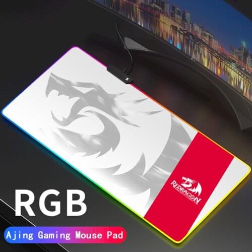 Redragon Cool Line Abstract Gaming RGB Large Mouse Pad Gamer Red Dragon Mat Computer Mousepad Led Backlight Keyboard Desk Mat