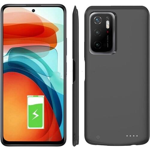 Battery Charger Cases For Xiaomi Poco M3 Pro Power bank Portable Silm Silicone Shockproof External Battery Charging Cover 4G 5G