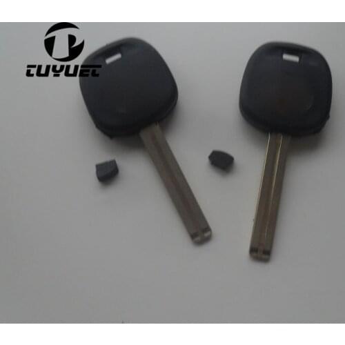 With Uncut Blade Case Fix For Lexus Transponder Key Shell Long Blade 46MM With Chip Hole Key Cover