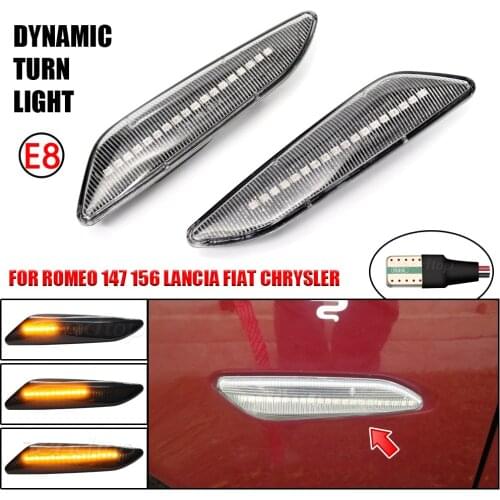 For Alfa Romeo 156 / 156 Sportwagon Typ (932) / 147 Typ (937) LED Flowing Turn Signal Blinker Light Side Marker Lamp Car Styling