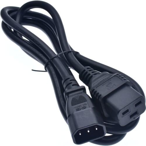 1.8M 3*1.5mm C14-C19 IEC320 C14 Male Plug To C19 Female Socket Power Extension Cable Cord Power Adapter Wire 10A/16A
