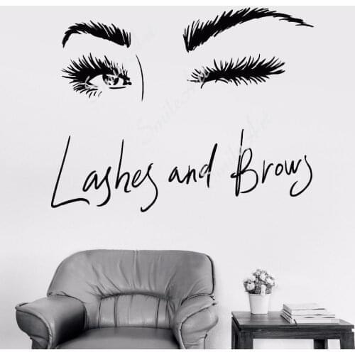 Beauty Eye lashes Wall Sticker Vinyl Art Home Decor For Kids Rooms Decoration Removable Decor Wall Decals