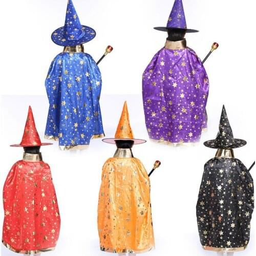 Wizard capes with hat for kids birthday party Halloween Costumes - birthday party supplies - party favor