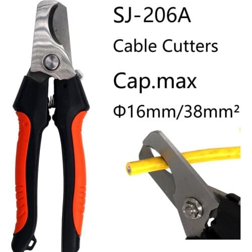 SJ-206/206A Mini Cable Cutter Stripper Pliers Industrial Level Cutter Ability Hand Tools Electrical Wire Cutting