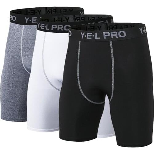 Men Quick Dry Running Shorts Mens Compression Tights Gym Fitness Sport Short Leggings Male Underwear