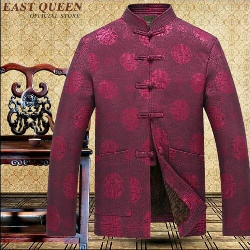 Winter coat male Chinese traditional style for men Printed cotton fabric coats Men jackets for fall AA1571z
