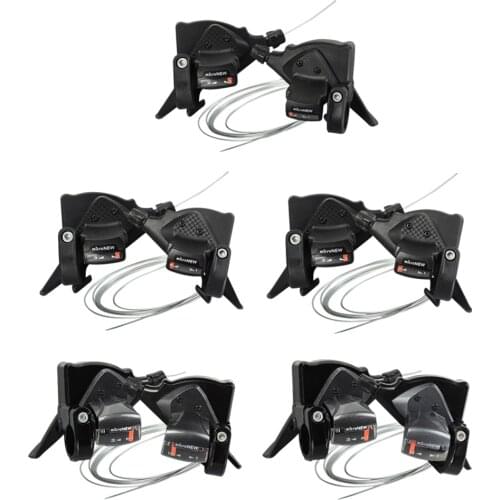 MicroNEW 3 x 7/8/9/10/11 Speed Mountain Bike Shifter Set with Shift Cables