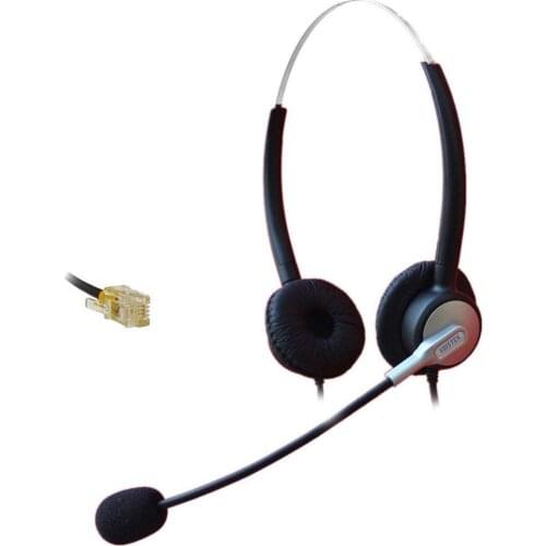 Wantek Call Center Headset Headphone with Mic for Avaya 1608 1616 9620 9630 9640 9640G 9650 and Cisco 7902 Telephone IP Phones