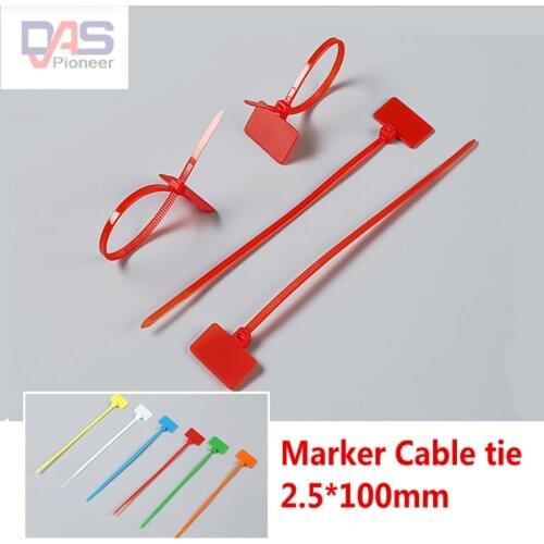 Nylon Cable Ties Marker Self-Locking Cord Network 5 Colourful Wire Strap Label Tie Screeds
