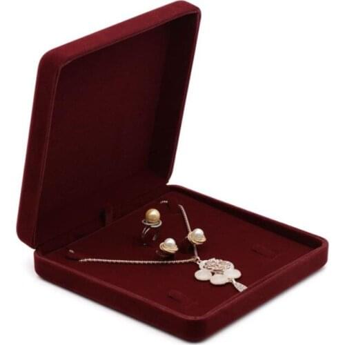 Luxury Small Designer Velvet Necklace Earrings Jewelry Box Organizer Bulk Travel Storage Case Great Gifts for Girls Women Sale