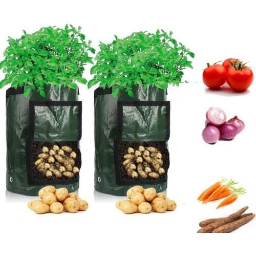 Potato Cultivation Planting Woven Fabric Bags Garden Pots Planters Vegetable Planting Bags Grow Bag Farm Home Garden Tool