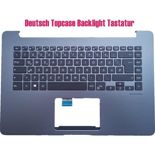 Deutsch Topcase Backlight Tastatur for ASUS UX530U UX530UX UX530UQ 90NB0ED1-R31GE0