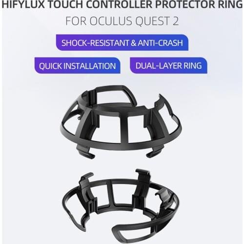 Crash Shield For Oculus Quest 2 Anti-collision Protection VR Bumper Headset Cover Grip Frame Handle Ring Set Accessories