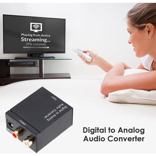 RCA Audio Decoder Adapter Converter Amplifier Digital Toslink Coaxial to Analog for Household Music Audio Decoration