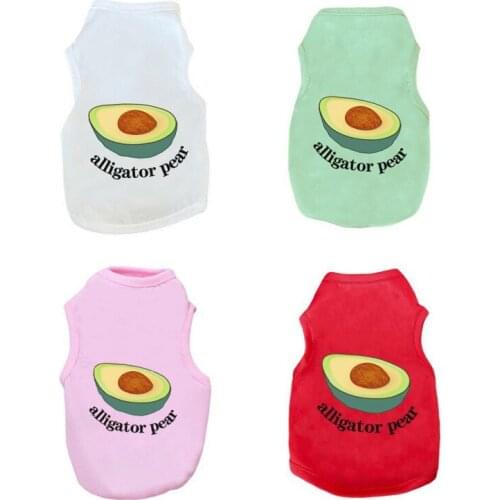 Cartoon Dog Cute Clothes Summer Pet T-shirt For Small Puppy Dog Sleeveless Pet Chihuahua Bulldog Vest Clothes Pet Supplies