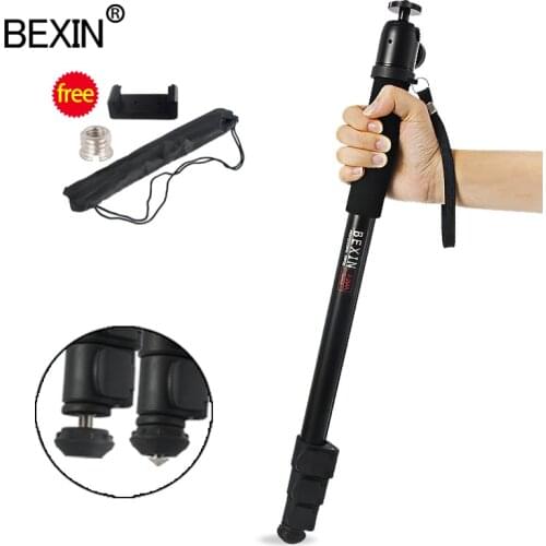 BEXIN Telescopic handheld Pole Walk Stick lightweight video dslr camera stand ball head monopod unipod for Canon Nikon Sony Fuji