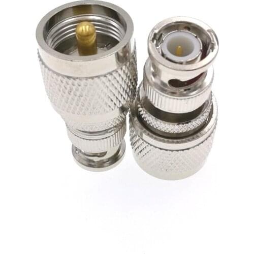 UHF PL259 PL-259 Male Plug To BNC Male Straight RF Connector Adapter