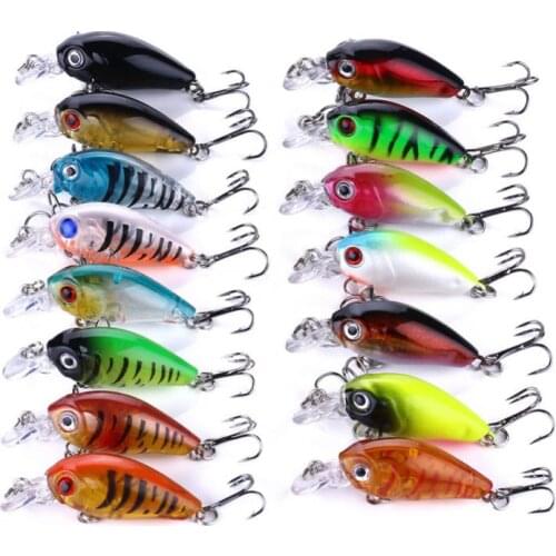 15pcs 45mm 4.1g Crankbait Fishing Lure Artificial Hard CrankBait Bass Fishing Wobbler Japan Topwater Minnow Fish Lures New