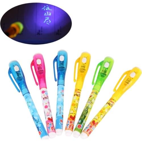 1Pcs Magic Black Light Creative Pen Popular School Office Drawing Magic Highlighters Black Light Combo Magic Tricks Pen