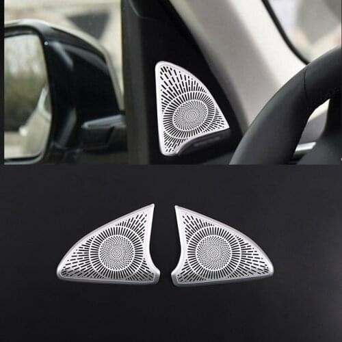 2pcs For BMW X5 G05 2019 Aluminum Alloy Car Tweeter Speaker Cover Trim For BMW X7 G07 2019 2020 Accessories