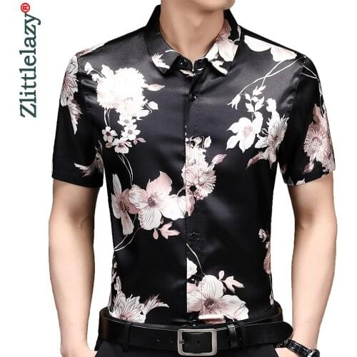 2021 designer floral mens shirts for men clothing korean fashion summer short sleeve shirt luxury dress casual clothes jersey 21