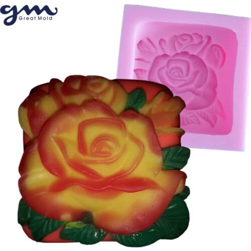 3D Rose Soap Mold Flower Silicone Molds for Soap Decorating Chocolate Cake Molds