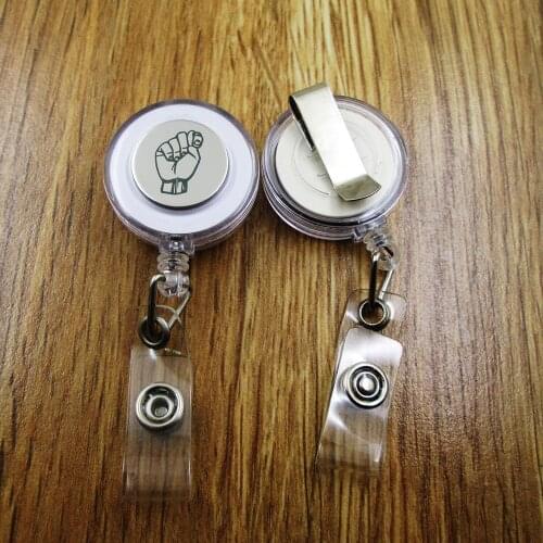 Asl T ID Badge Reel for Docter Nurse Teacher Student retractable recoil id badge holder work fun