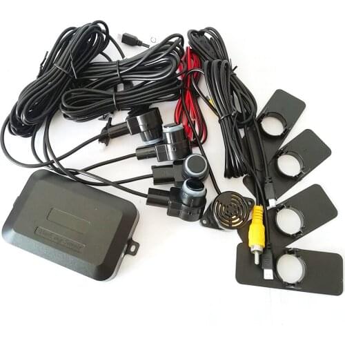 Car Video Parking Sensor Reverse Backup Radar Alarm System+16MM Flat Sensors