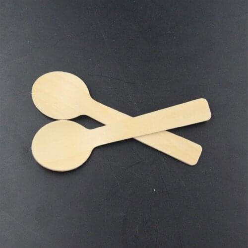 Wooden Spoons 50 SMALL Disposable Wooden Utensils Ice Cream Spoons Mini Dessert Wooden Spoons Silverware Wooden Spoon