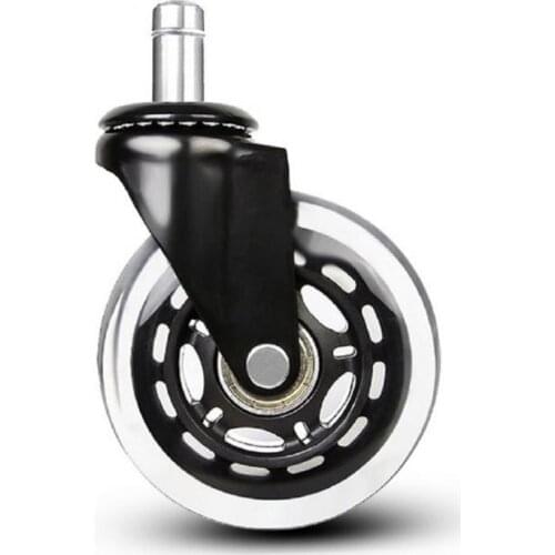 1/5PCS Office Chair Caster Wheels 2.5/3 Inch Swivel Rubber Caster Wheels Replacement Soft Safe Rollers Furniture Hardware Tools