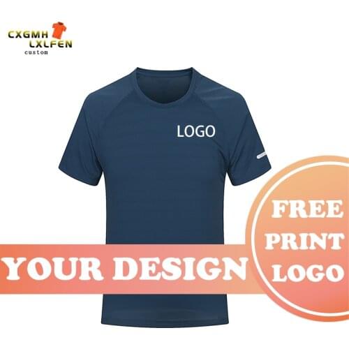 Summer new mens T-shirt multicolor round neck top high-end casual mint quick-drying clothes custom logo printed with brand text